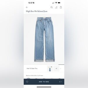 Abercrombie & Fitch High Rise 90s Relaxed Jean